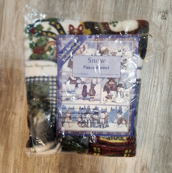 Laurie Korsgaden Snow Winter Scenes Fleece Blanket-51x64" - Picture 8 of 8